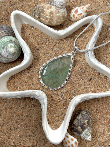 Aquamarine Pear Pendant