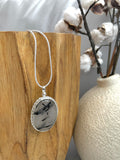 Black Rutile Oval Pendant