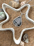 Black Rutile Pear Pendant