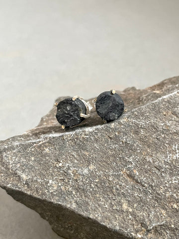 Black Tourmaline Stud Earrings