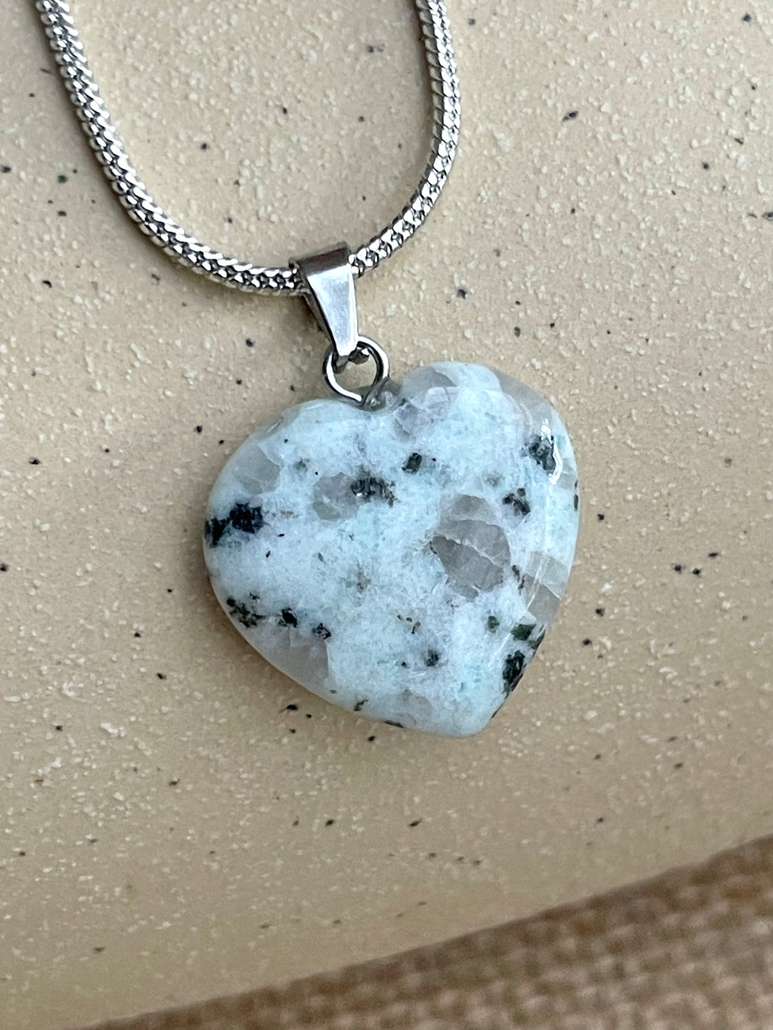 Kiwi Jasper Heart Pendant