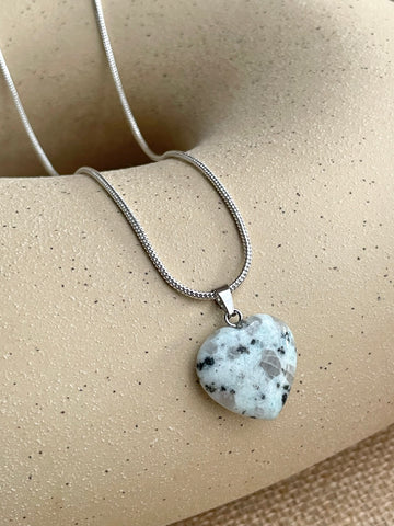Kiwi Jasper Heart Pendant