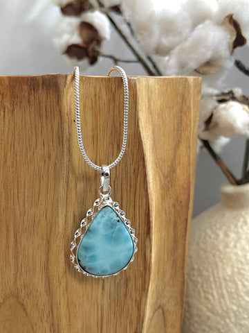 Larimar Pear Pendant