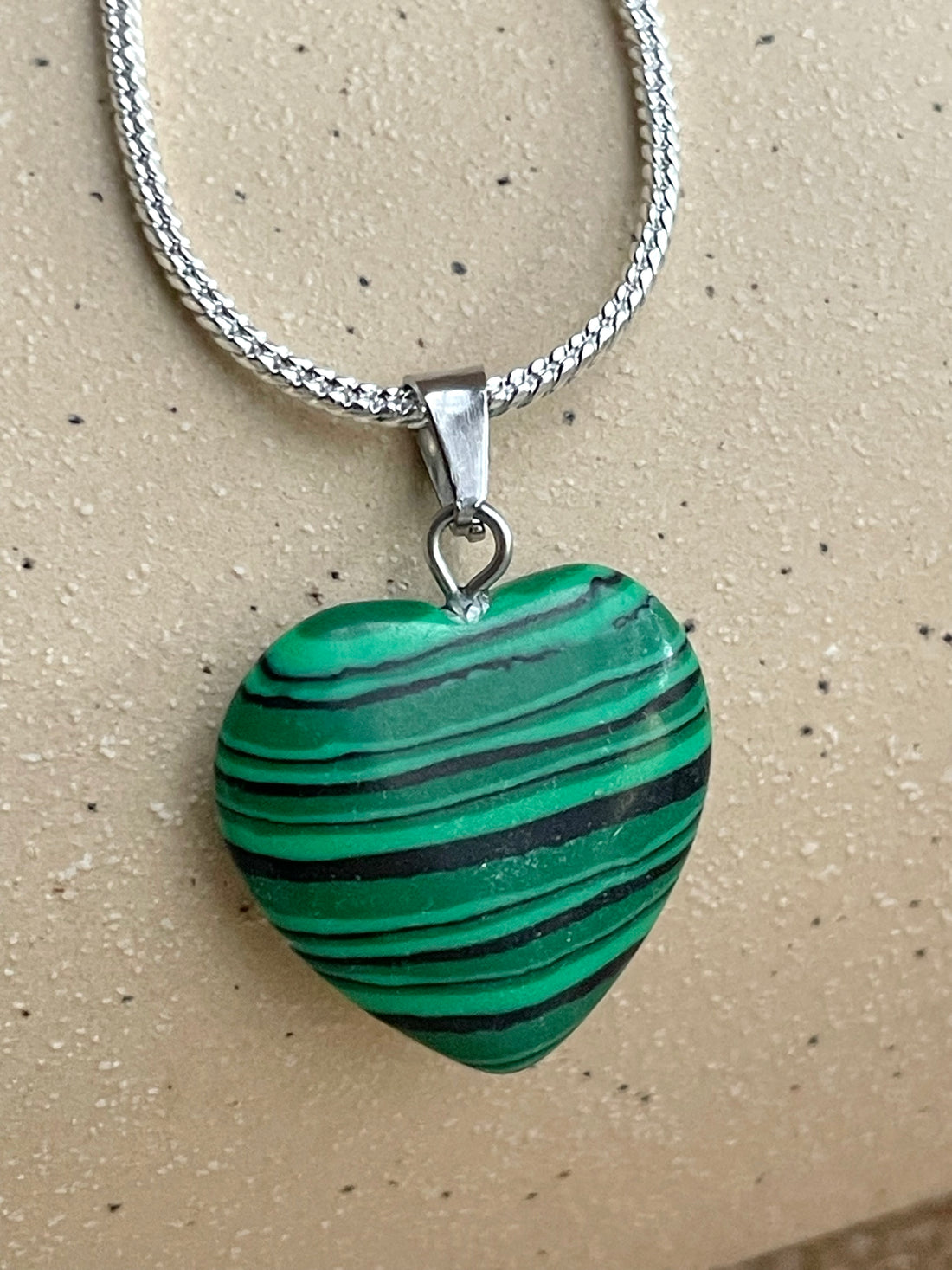 Malachite Heart Pendant