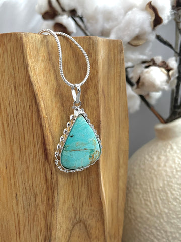 Peruvian Turquoise Pear Pendant
