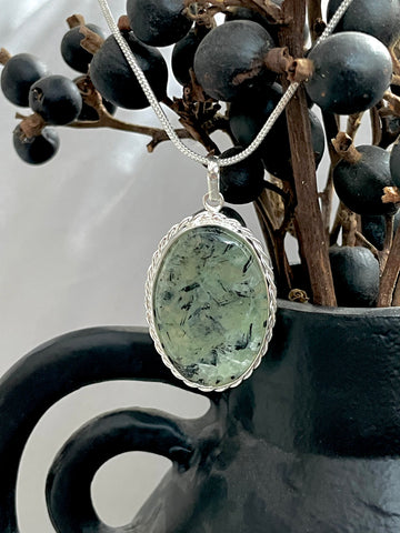 Prehnite Oval Pendant