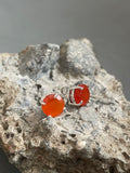 Red Carnelian Stud Earrings