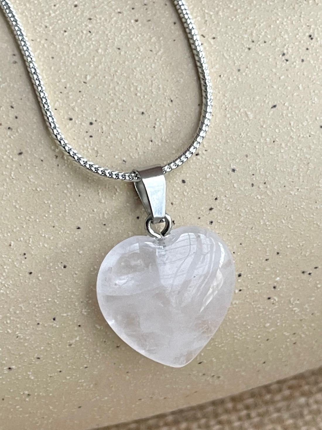 Rose Quartz Heart Pendant