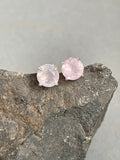 Rose Quartz Stud Earrings