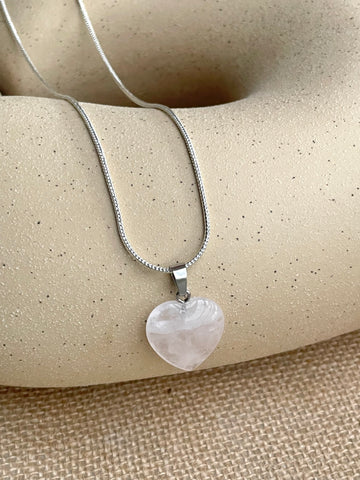 Rose Quartz Heart Pendant