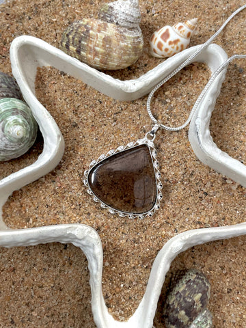 Smoky Quartz Pear Pendant