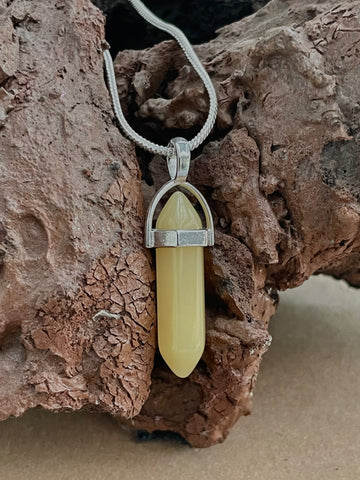 Yellow Aventurine Pencil Pendant