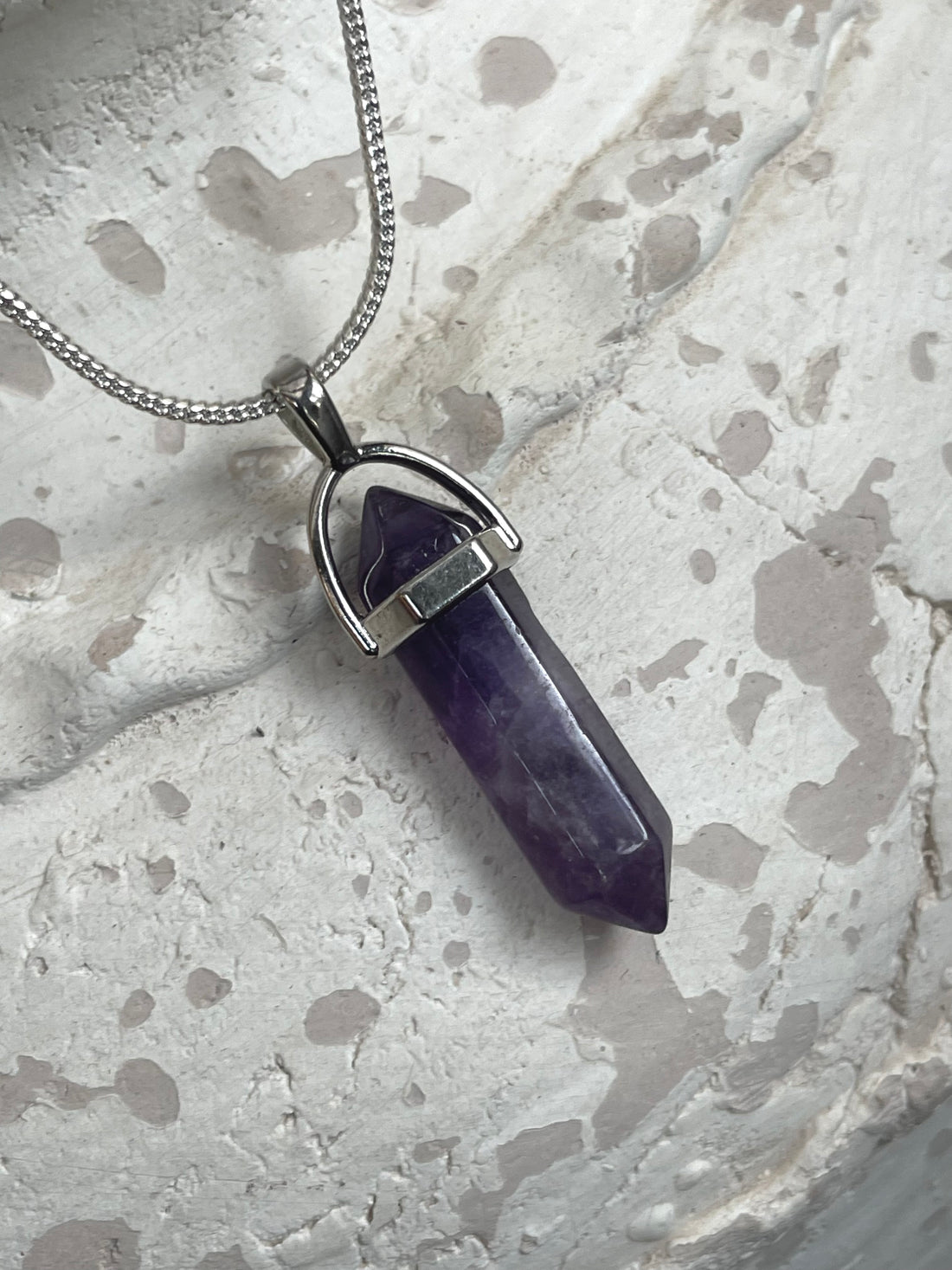 Amethyst Pencil Pendant