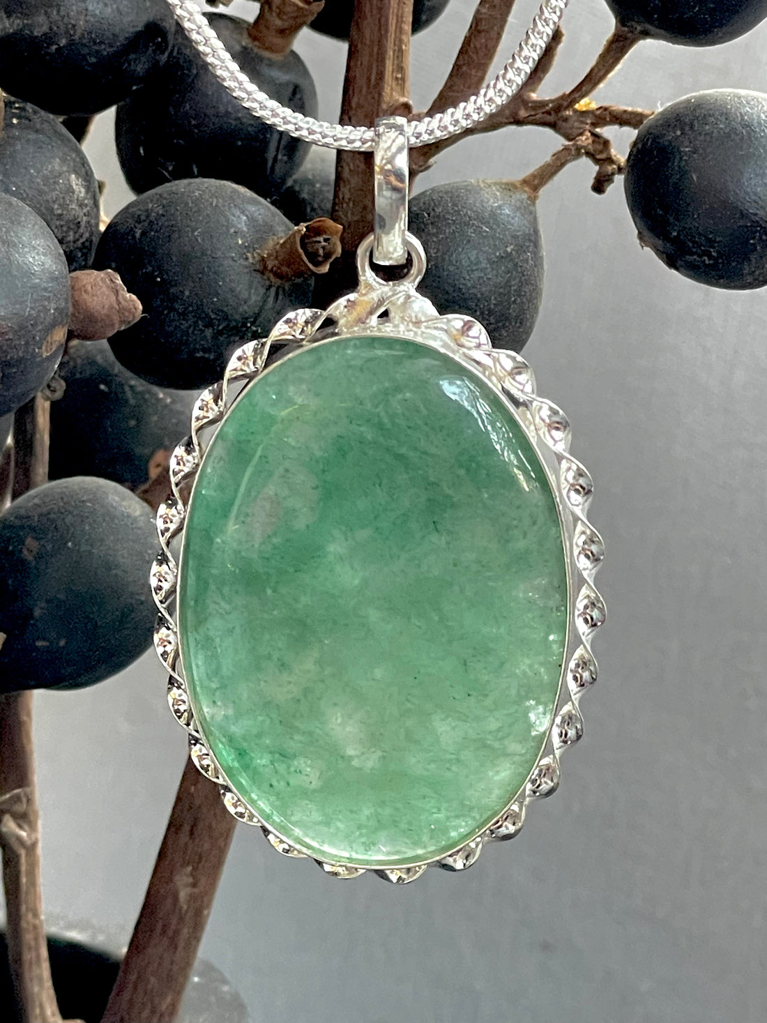 Aquamarine Oval Pendant