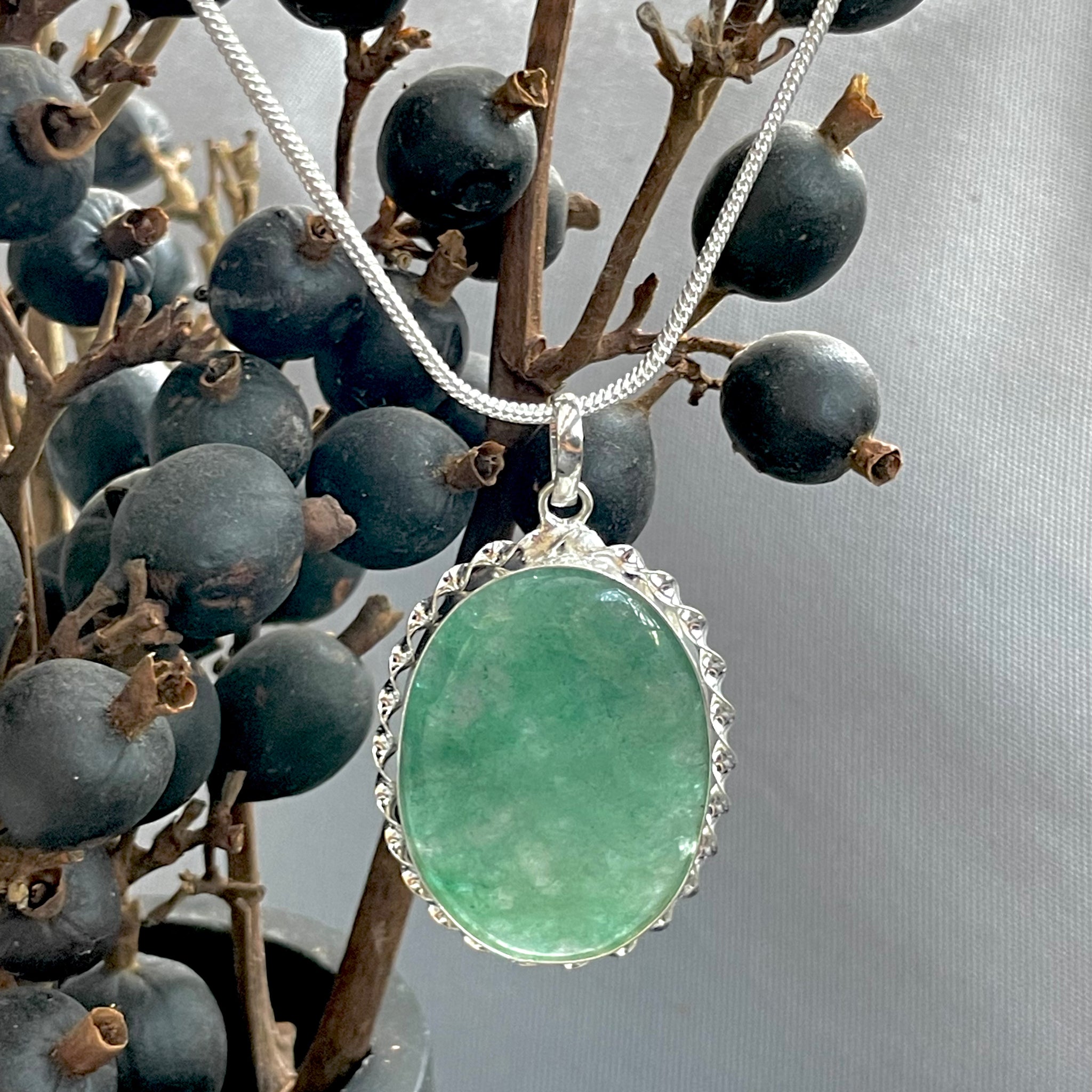 Aquamarine Oval Pendant