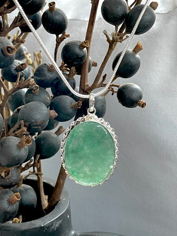 Aquamarine Oval Pendant