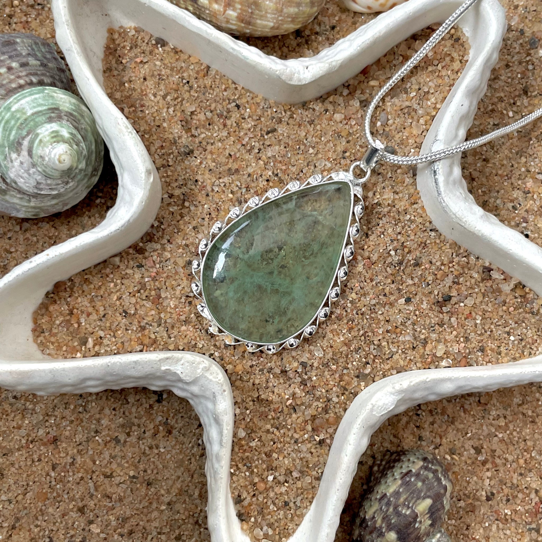 Aquamarine Pear Pendant