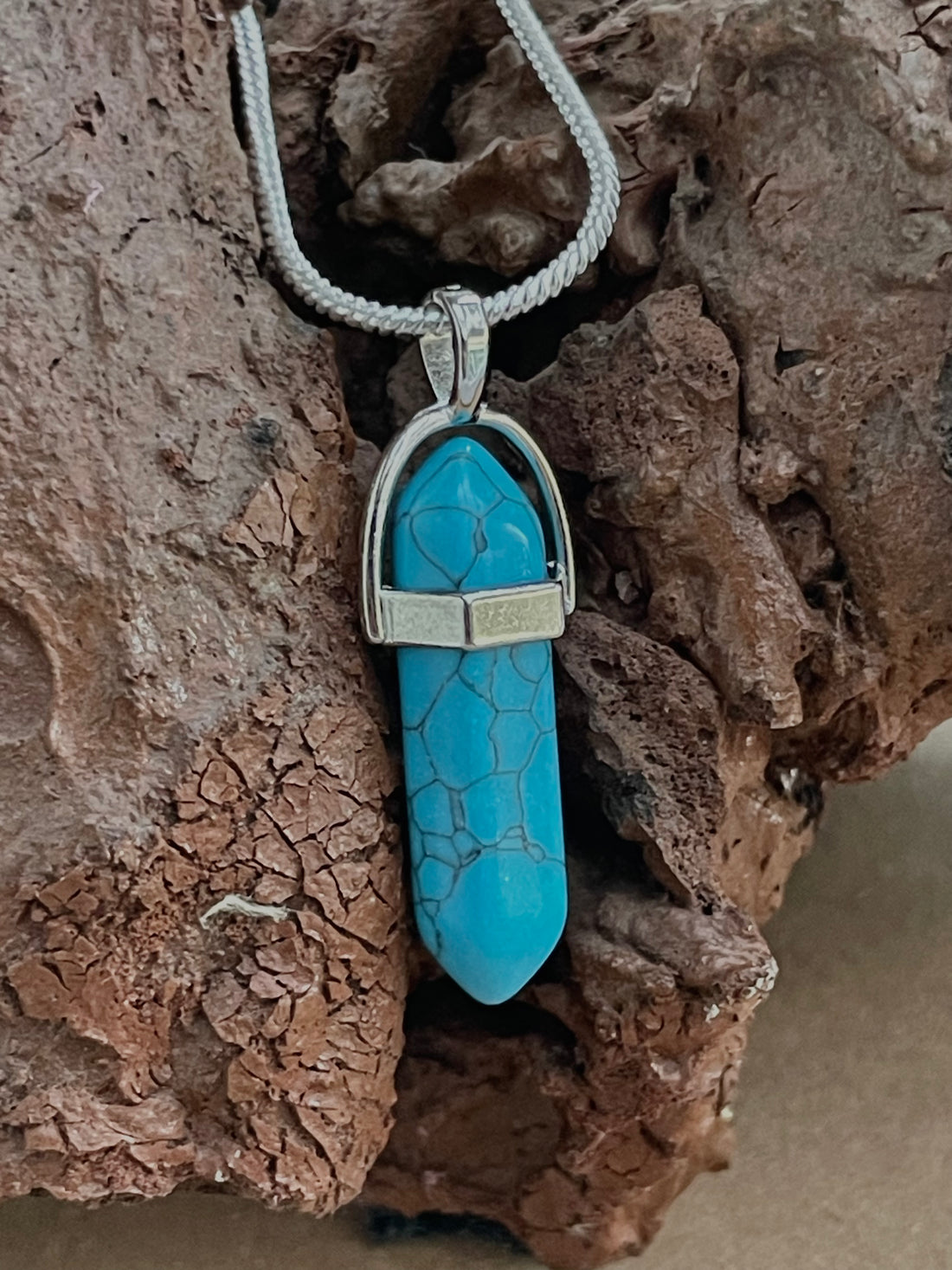Turquoise Pencil Pendant