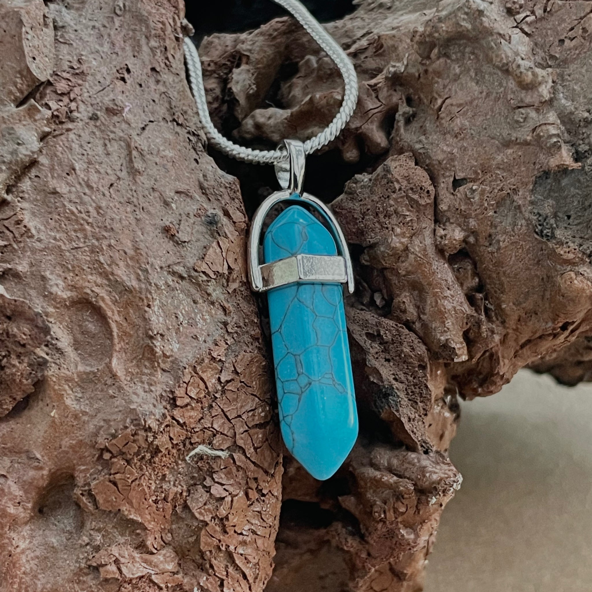 Turquoise Pencil Pendant