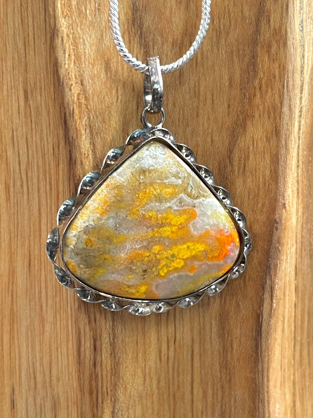 Bumblebee Jasper Pear Pendant