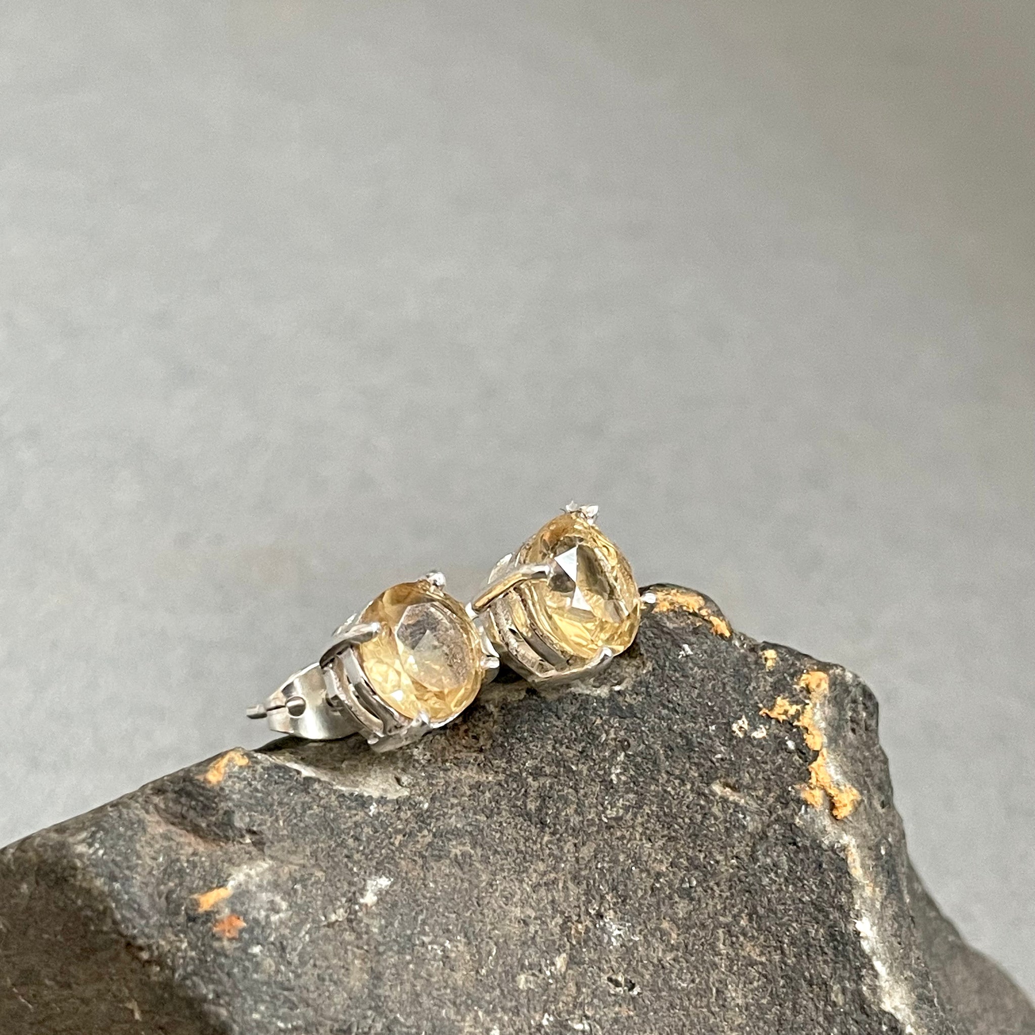 Citrine Stud Earrings