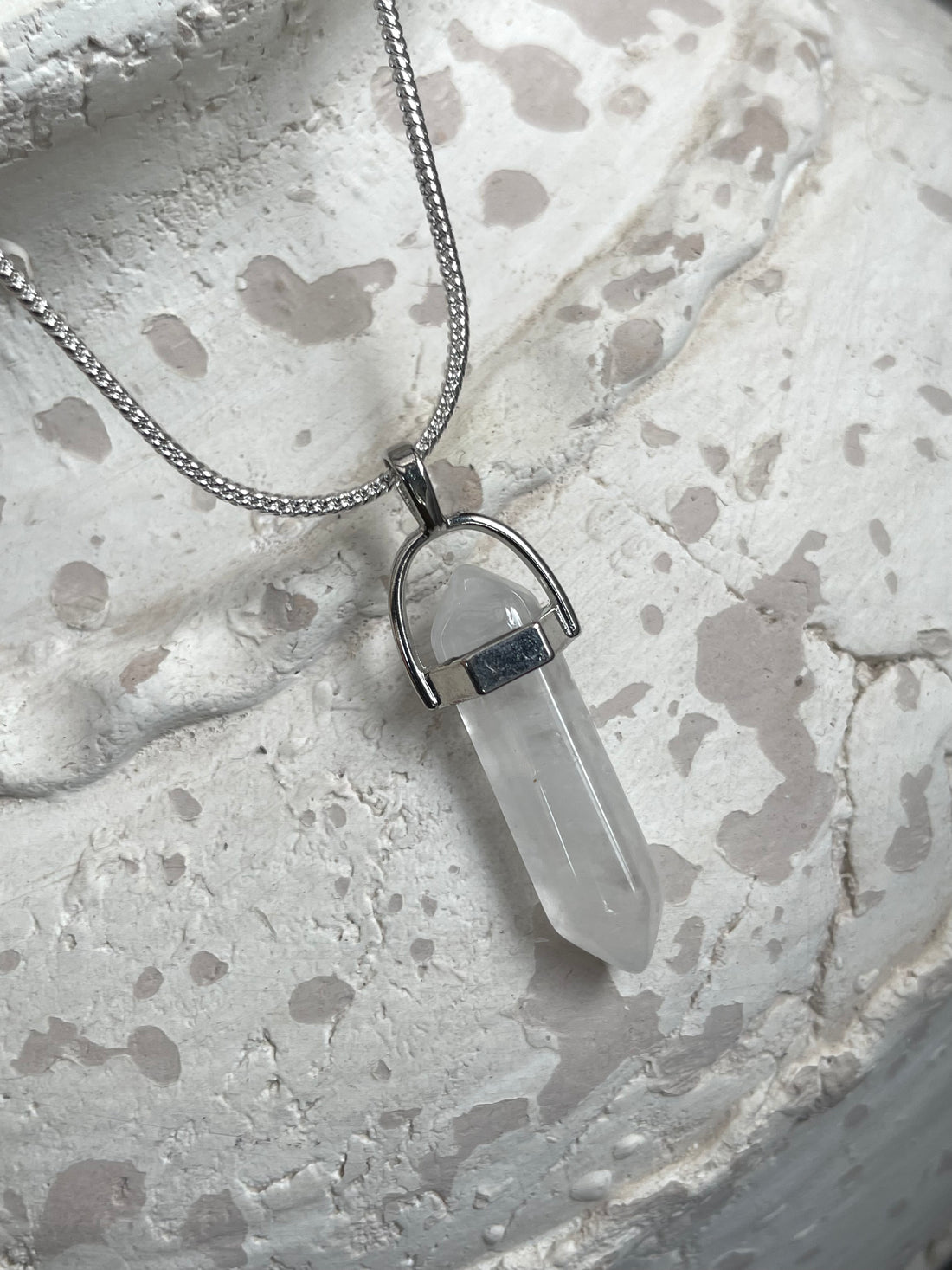 Clear Quartz Pencil Pendant