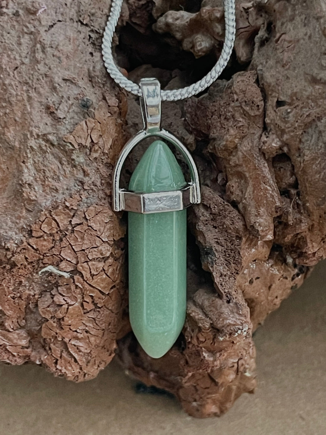 Green Aventurine Pencil Pendant