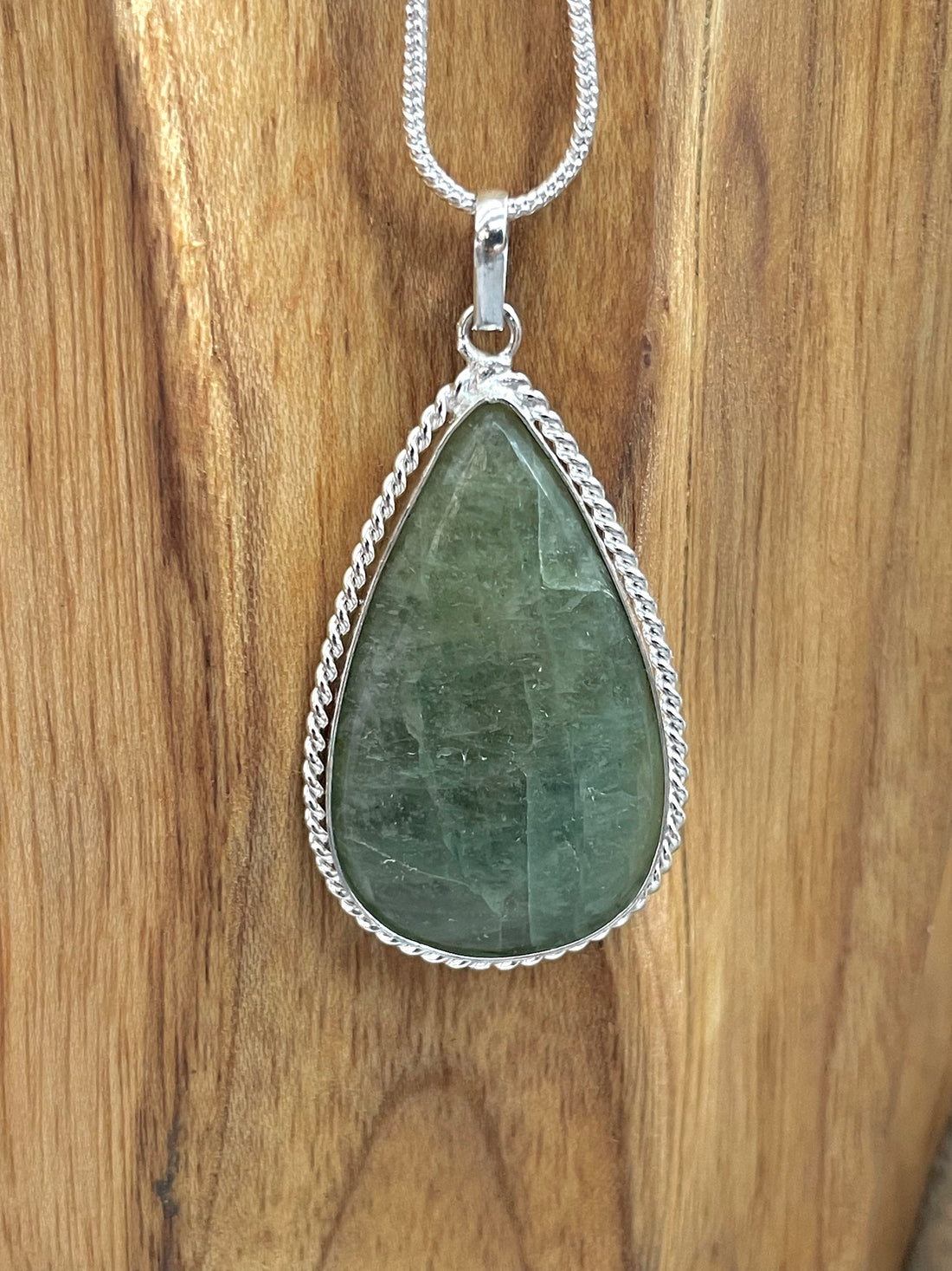 Green Fluorite Pear Pendant