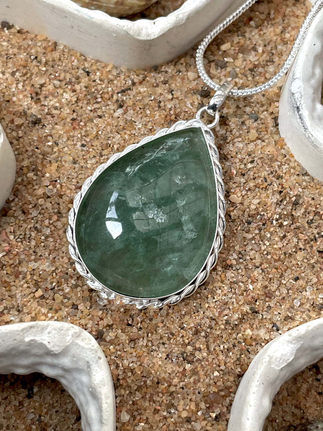 Green Strawberry Pear Pendant