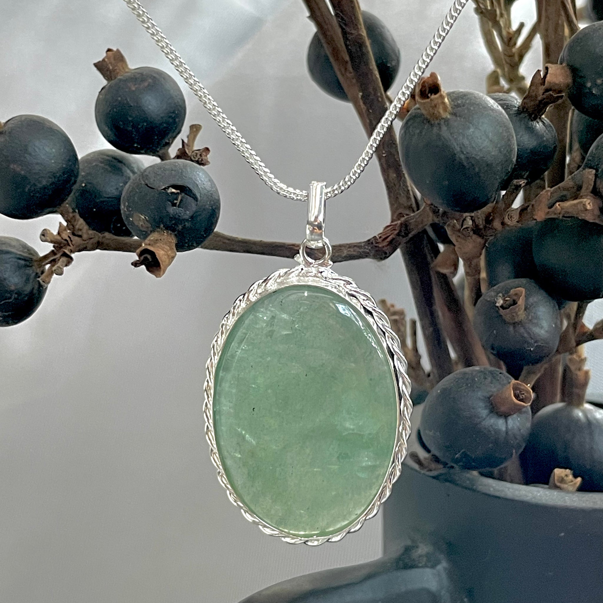 Green Strawberry Pendant