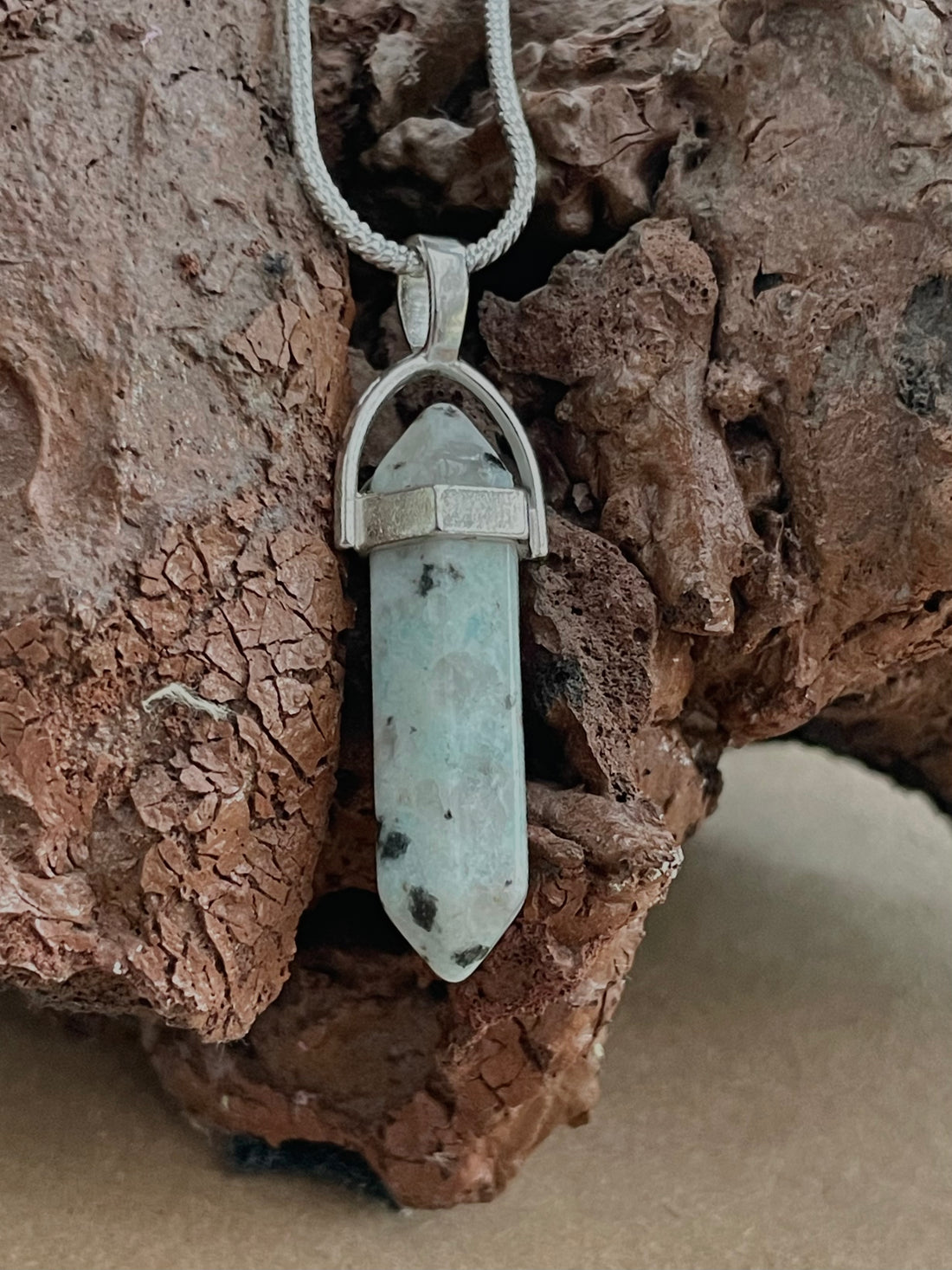 Kiwi Jasper Pencil Pendant