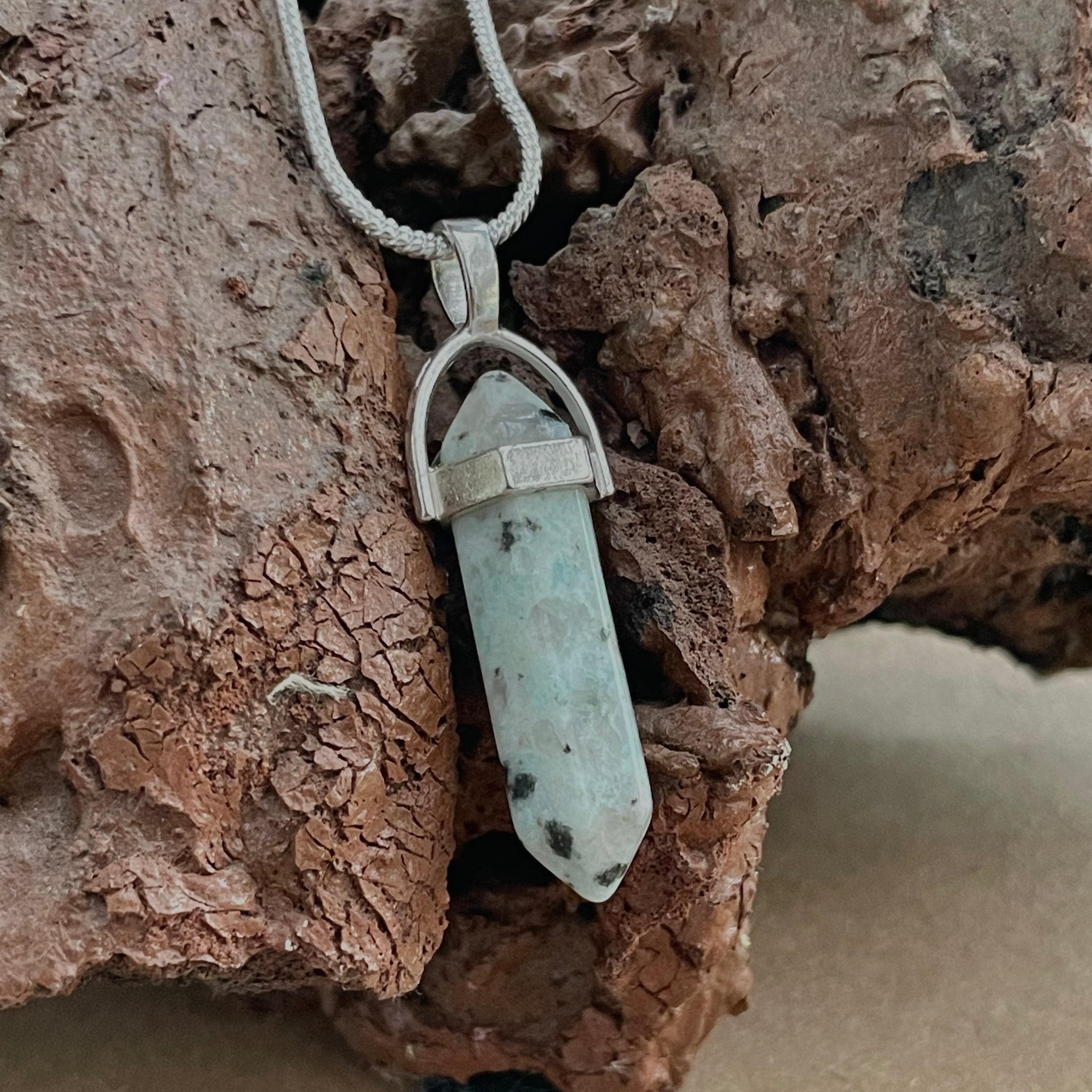 Kiwi Jasper Pencil Pendant