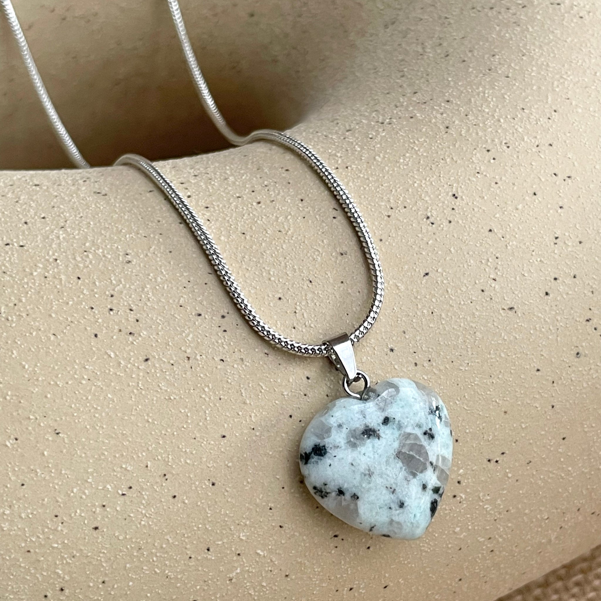 Kiwi Jasper Heart Pendant