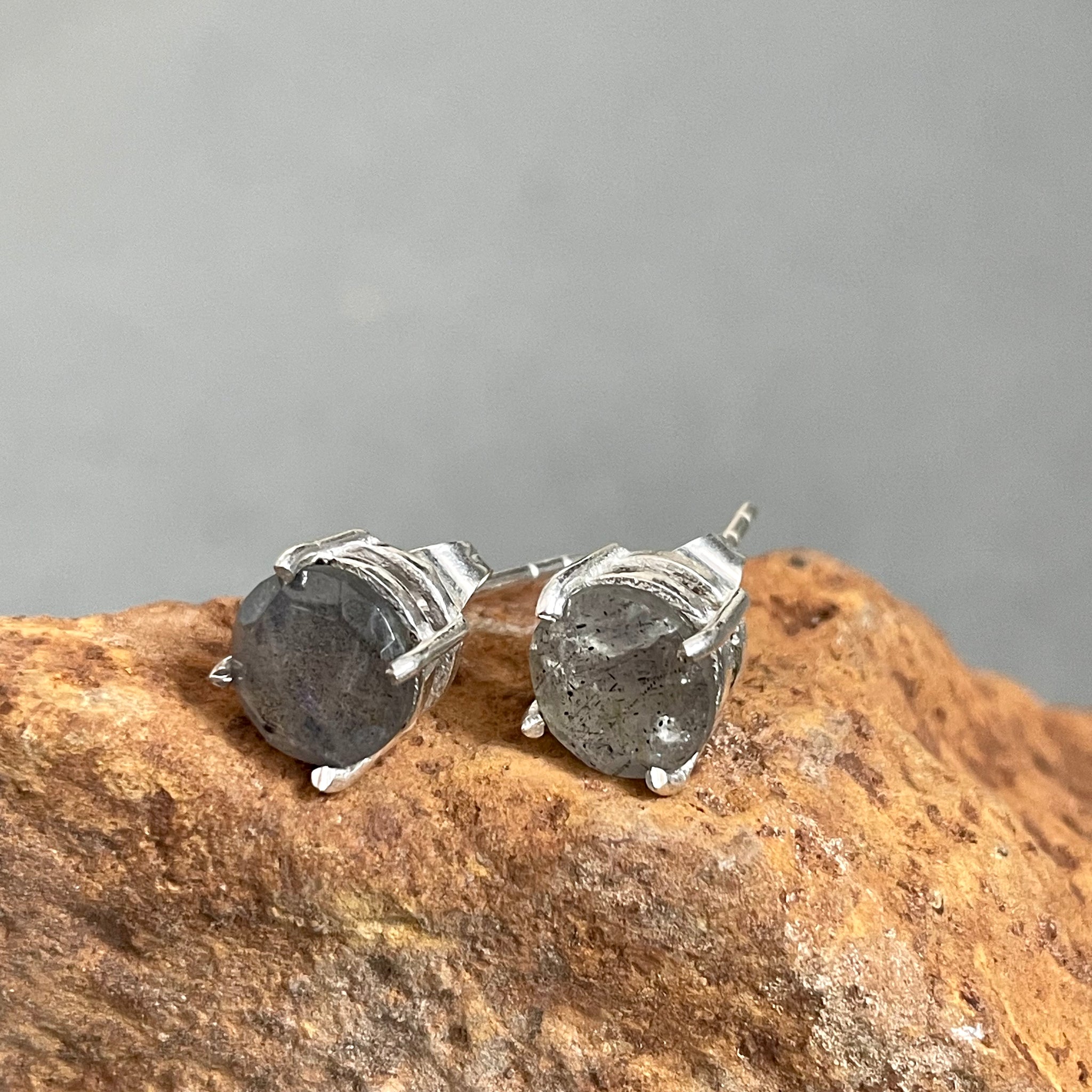 Labradorite Stud Earrings