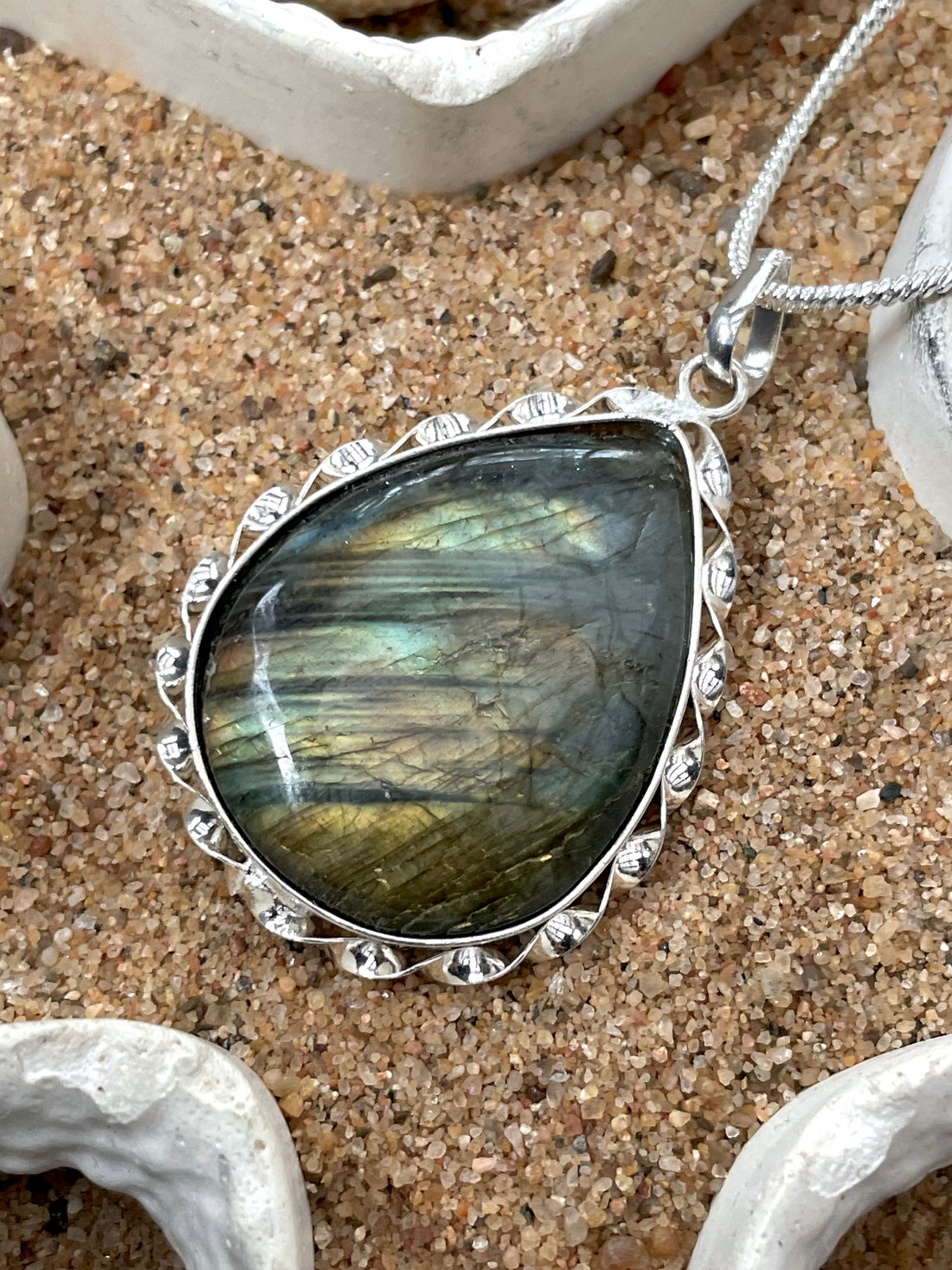 Labradorite Pear Pendant
