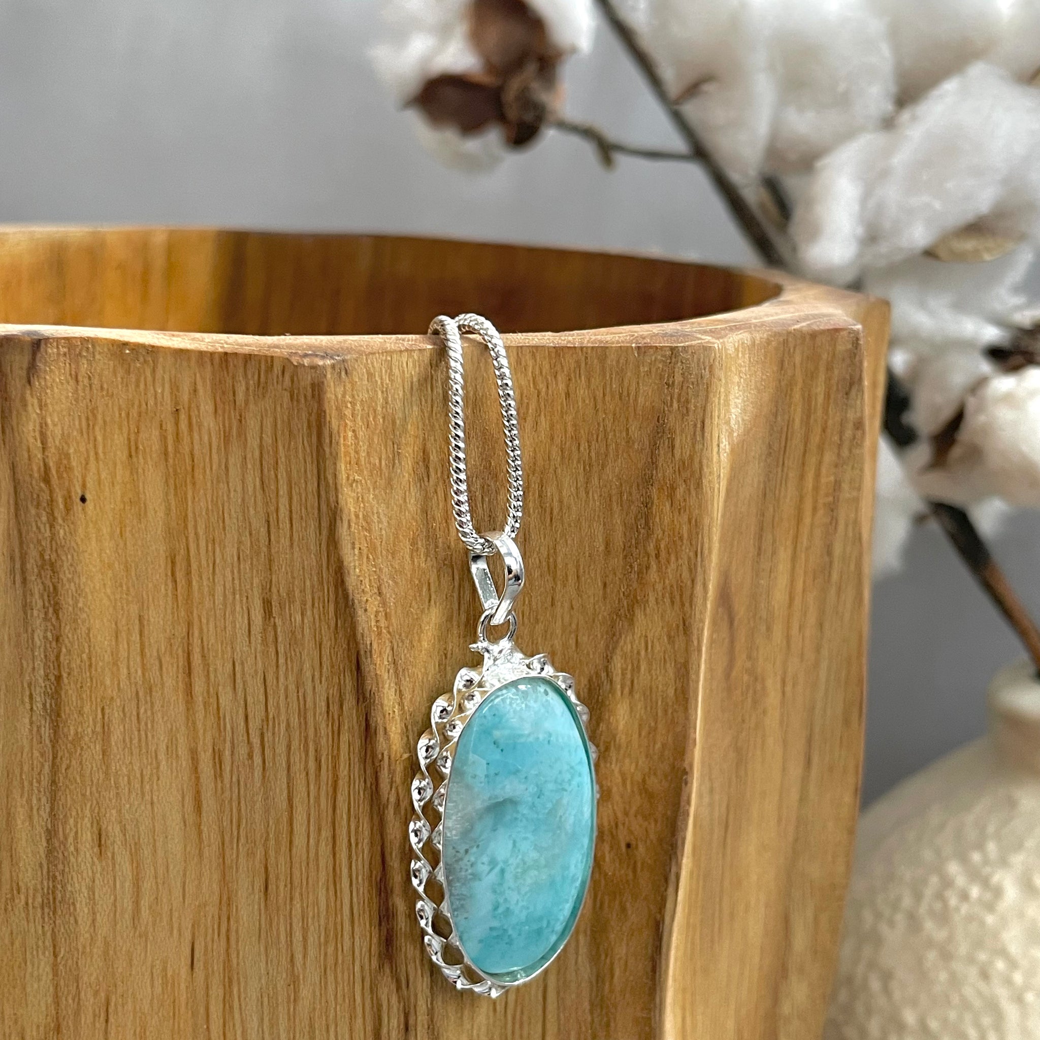 Larimar Oval Pendant