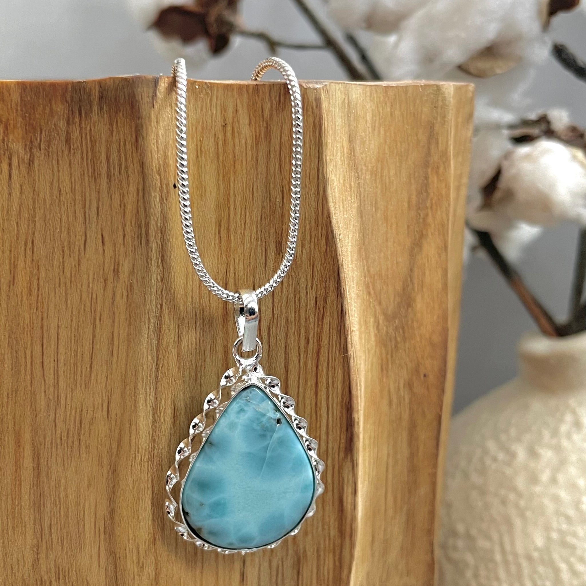 Larimar Pear Pendant