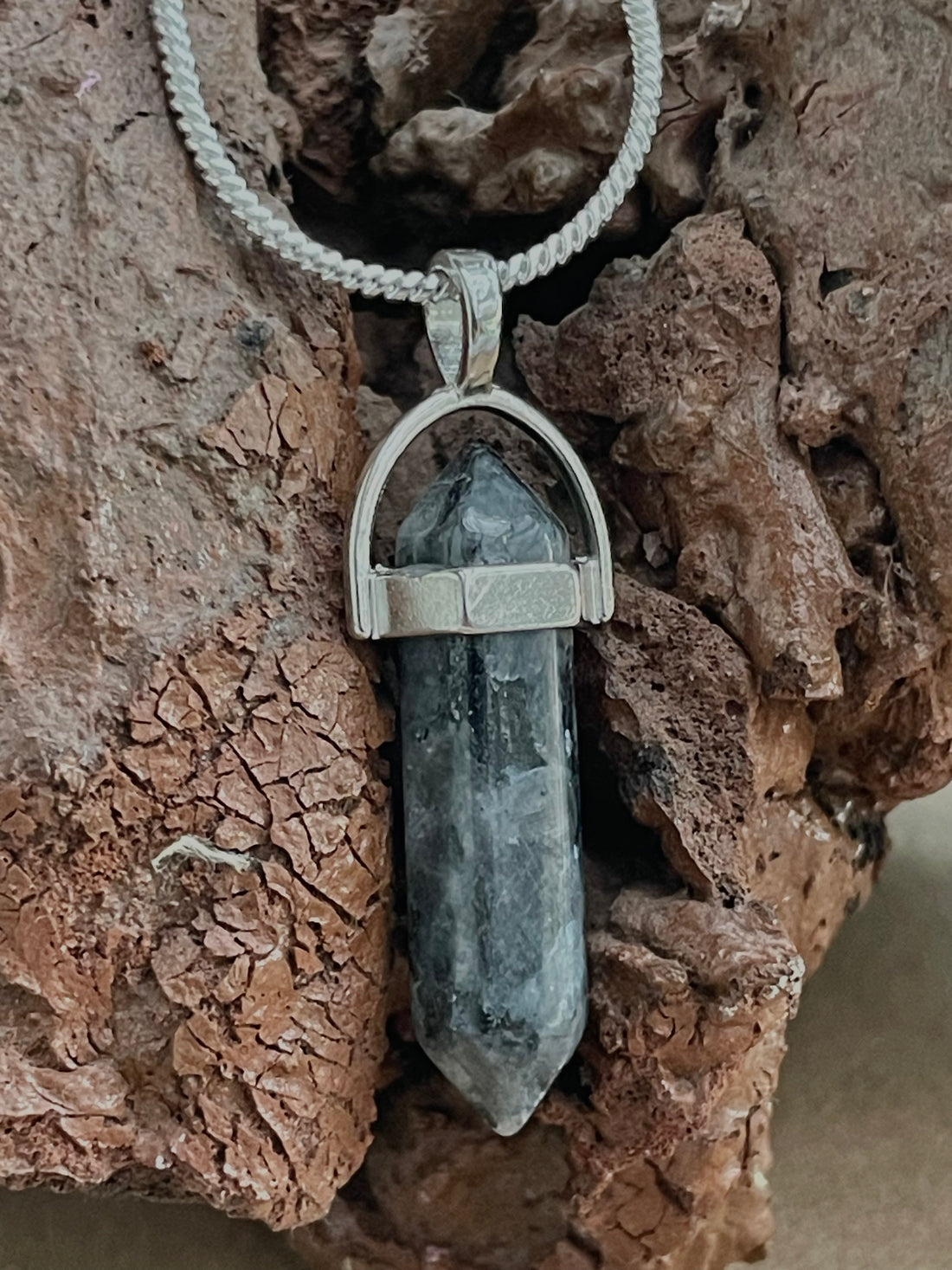 Larvikite Pencil Pendant
