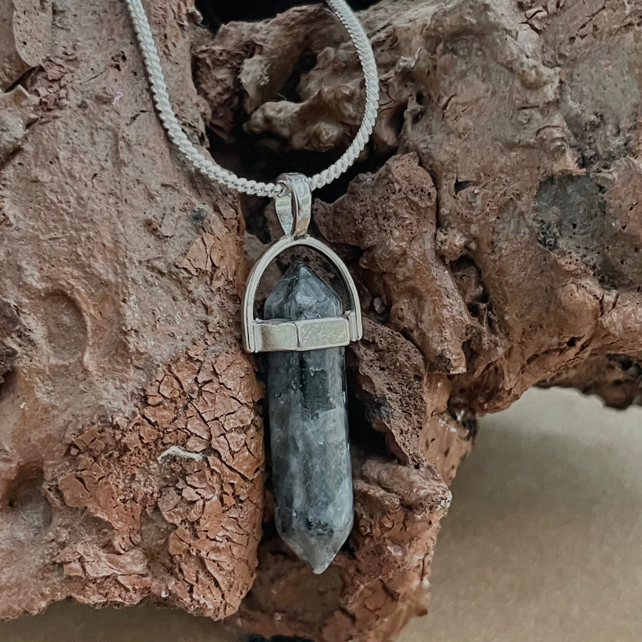 Larvikite Pencil Pendant