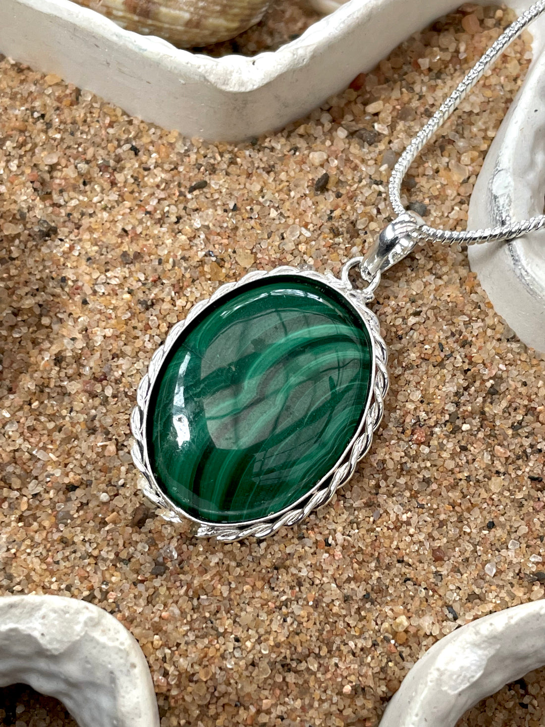 Malachite Oval Pendant