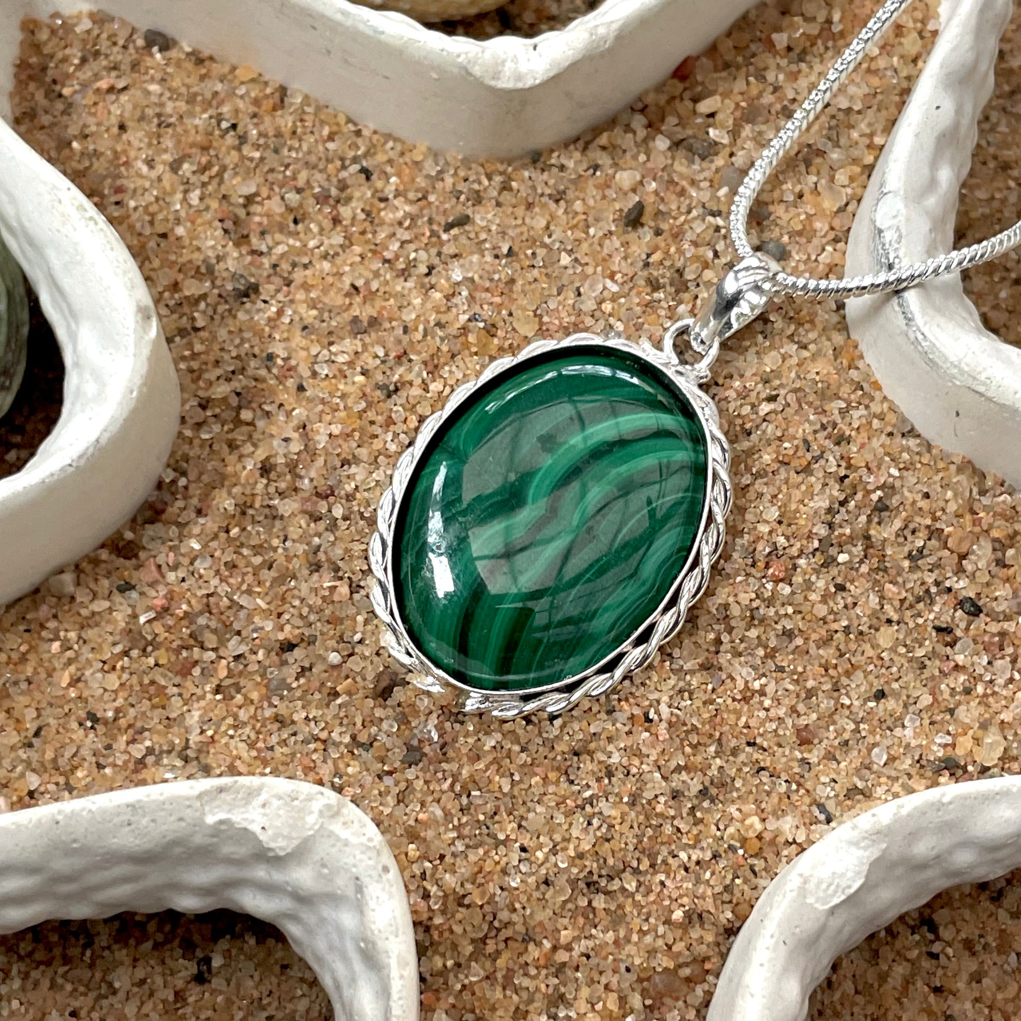 Malachite Oval Pendant