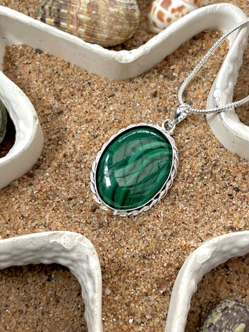 Malachite Oval Pendant