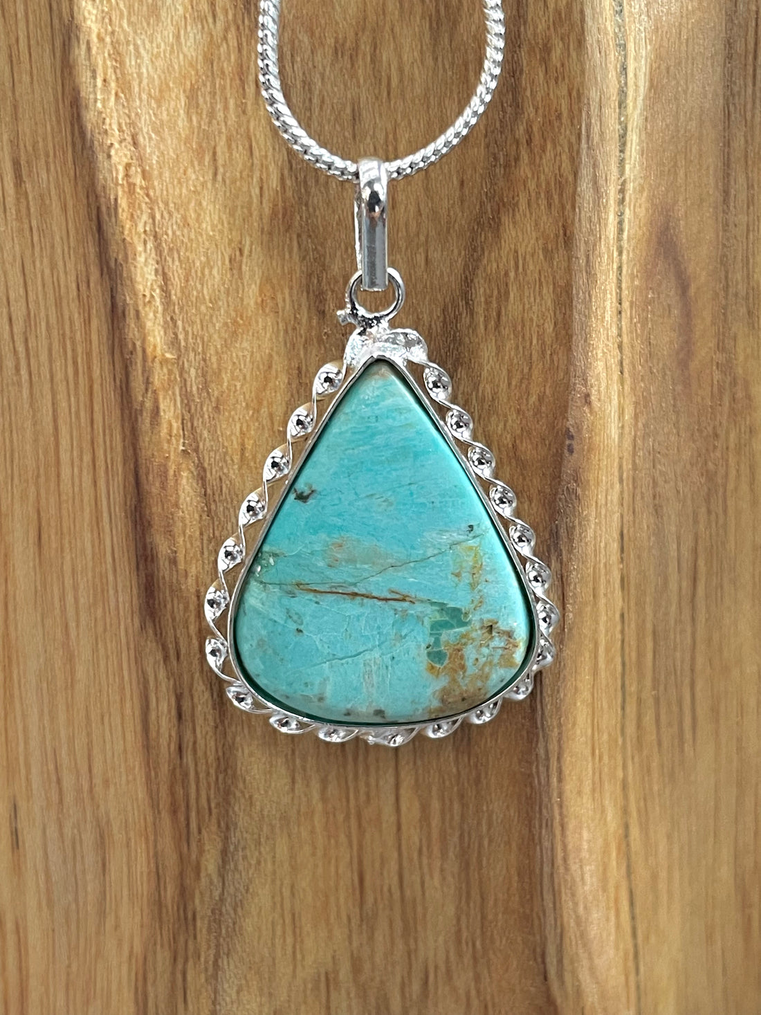 Peruvian Turquoise Pear Pendant