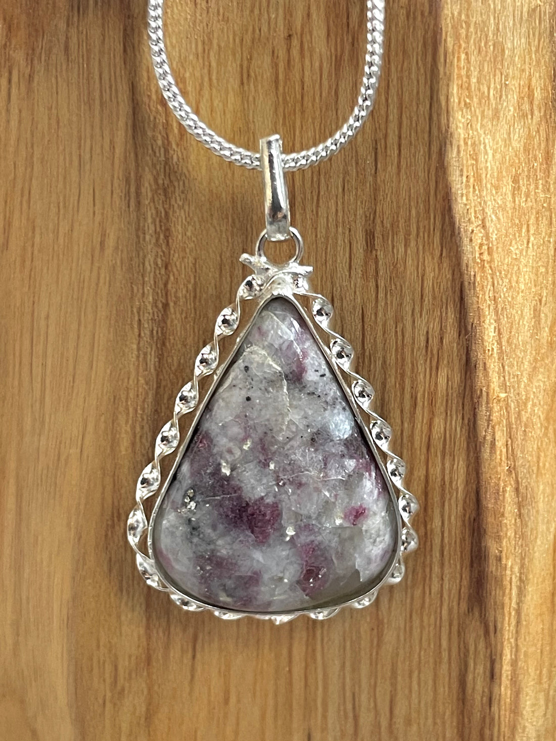 Pink Tourmaline Pear Pendant