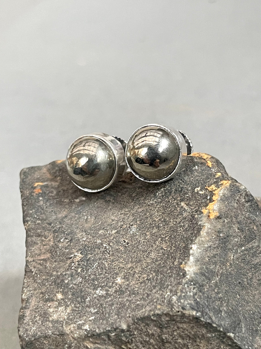Indian Pyrite Stud Earrings