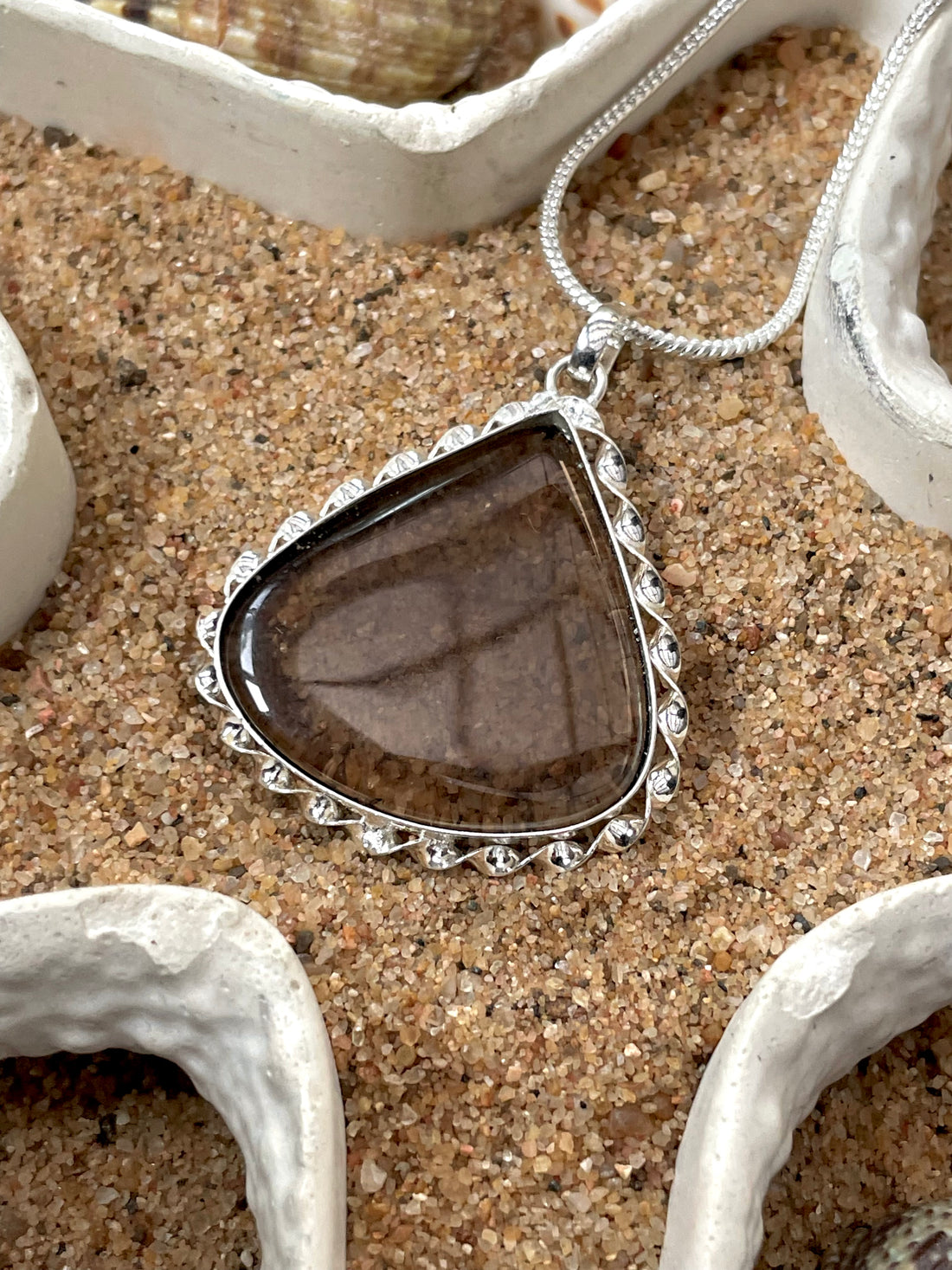 Smoky Quartz Pear Pendant