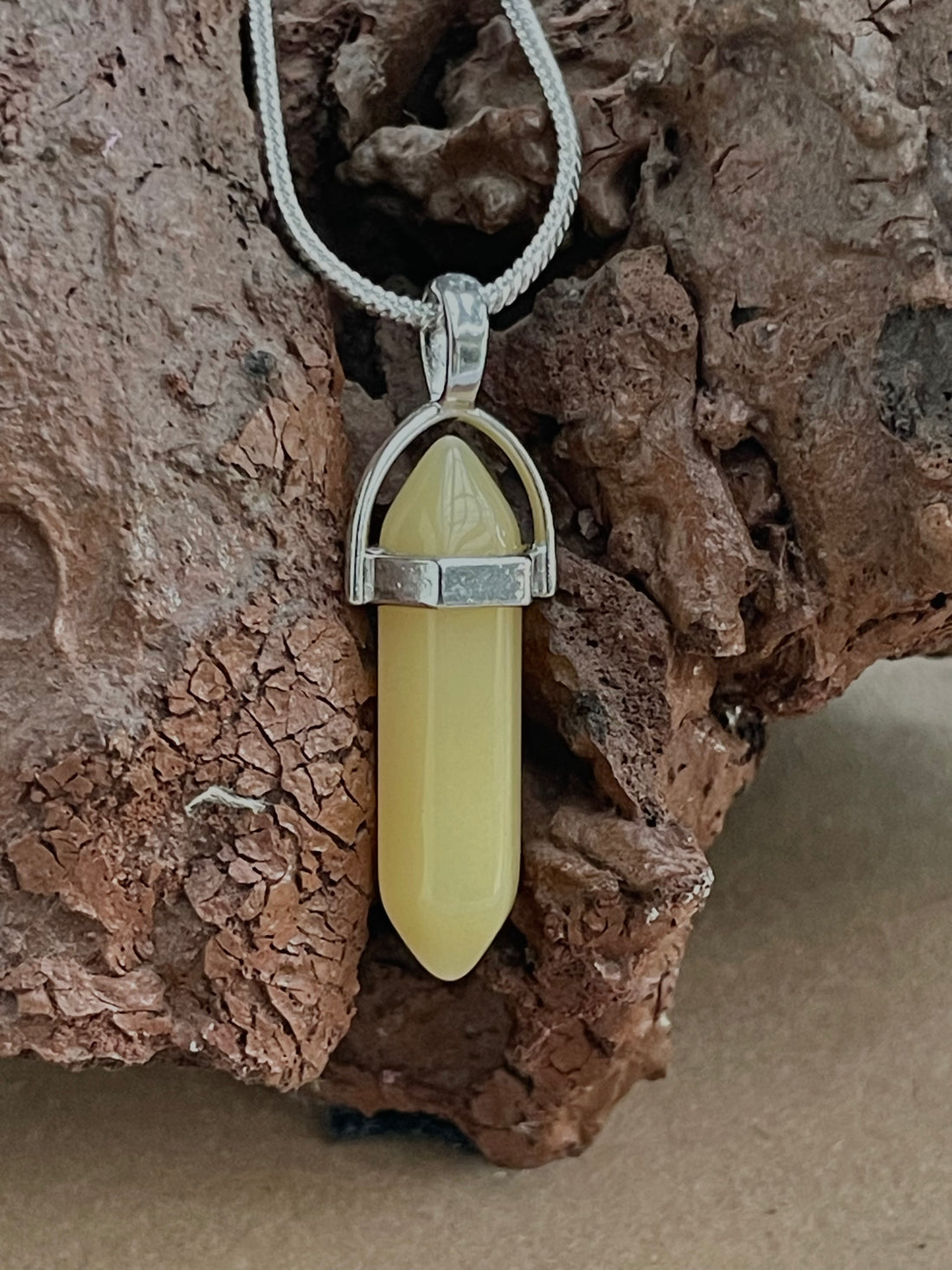 Yellow Aventurine Pencil Pendant