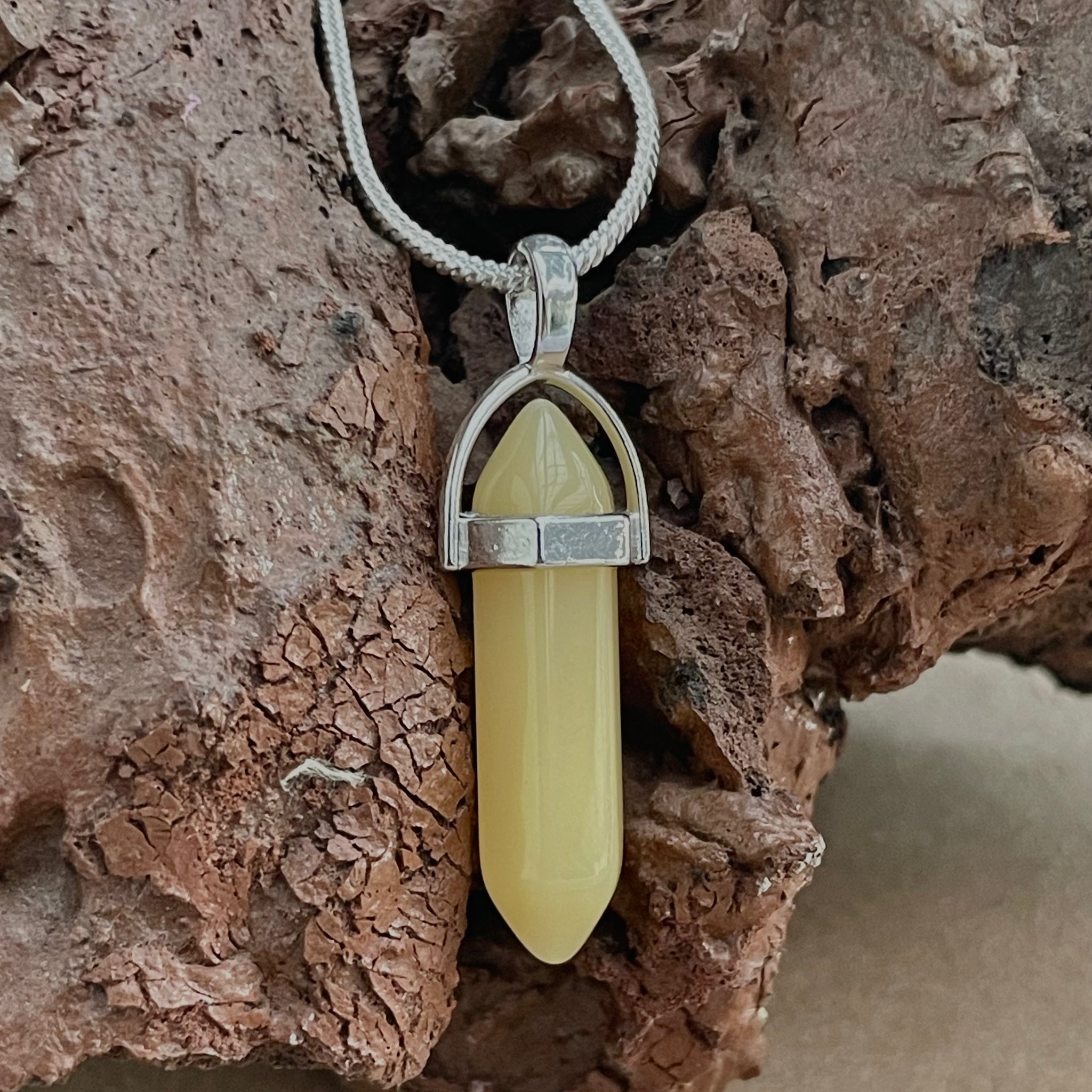 Yellow Aventurine Pencil Pendant